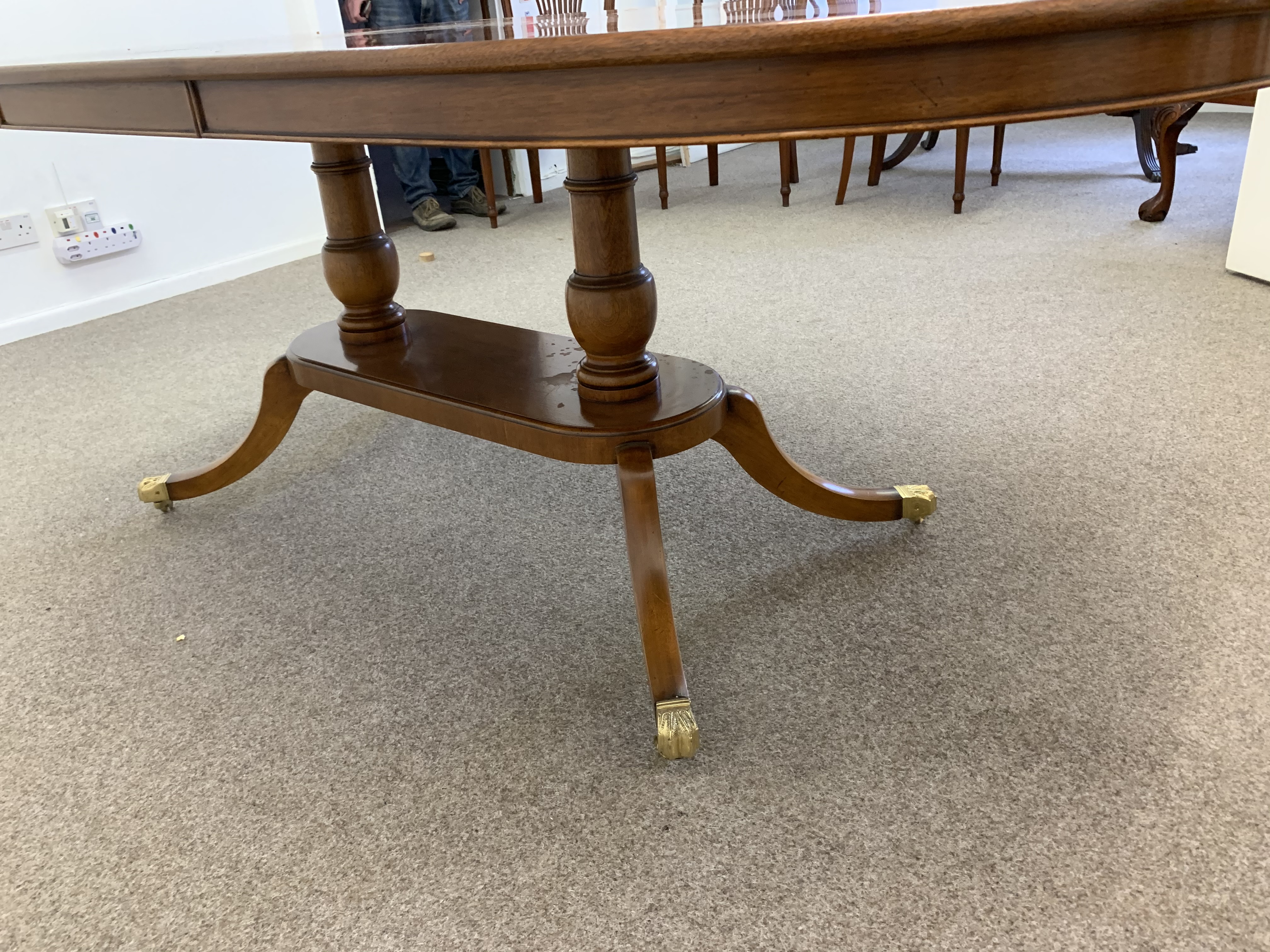 Extending walnut finish Dining Table (office) - Image 5 of 5