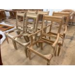 Set of six stuff-over Chairs (require finish/polishing).