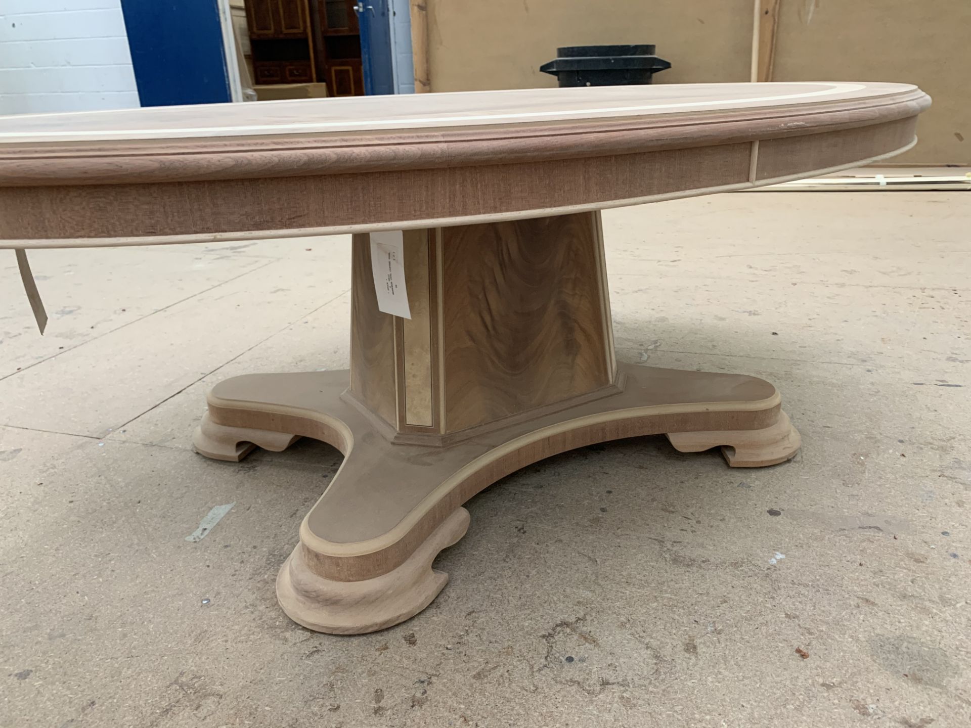 Oval Coffee Table, from the grandeur range finished in Mahogany, requires finishing/polishing.