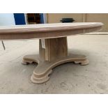 Oval Coffee Table, from the grandeur range finished in Mahogany, requires finishing/polishing.