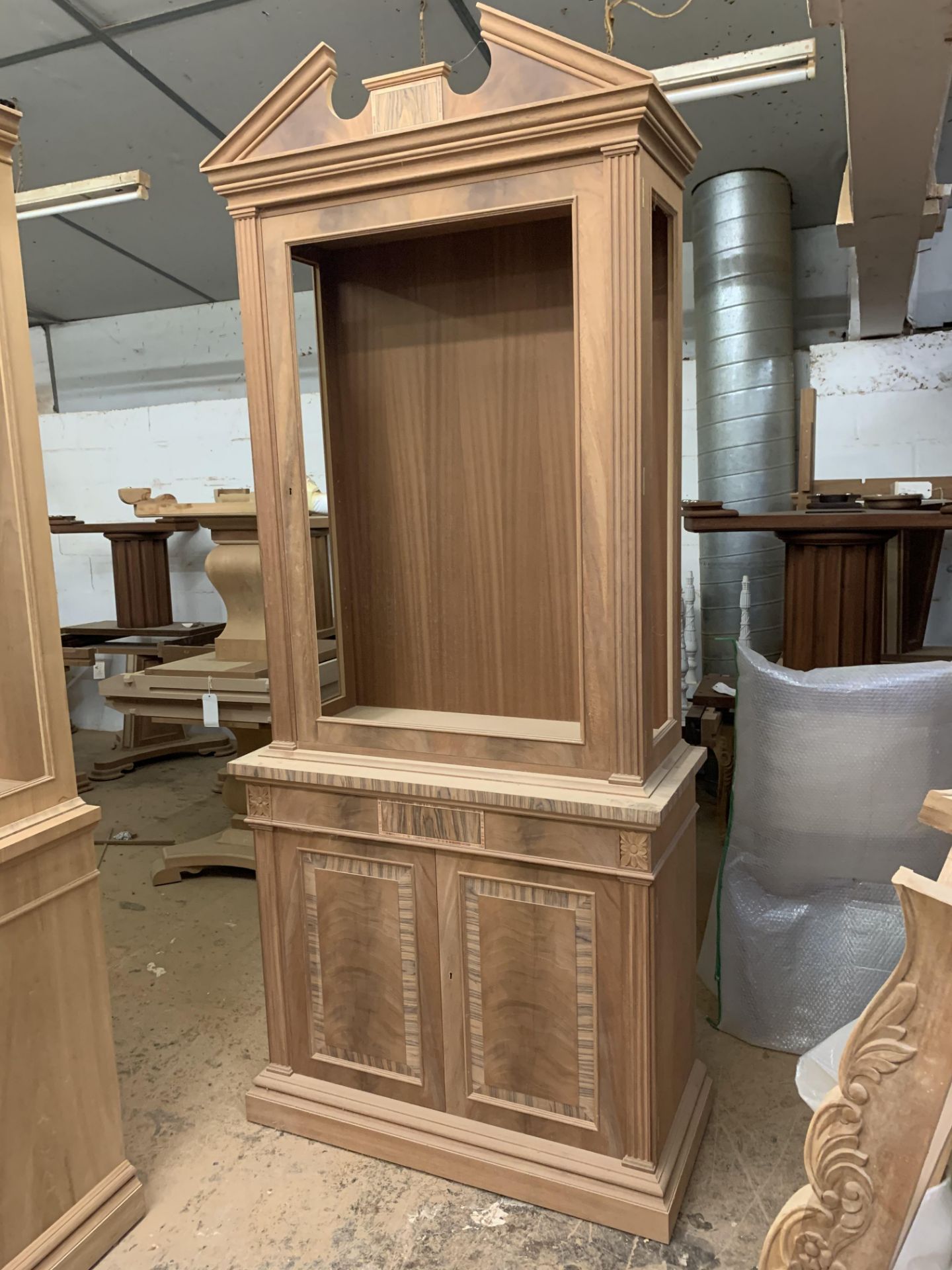 Two-door tall Bookcase, in mahogany finish, from the Corinthian range, requires finishing/polishing. - Image 3 of 3