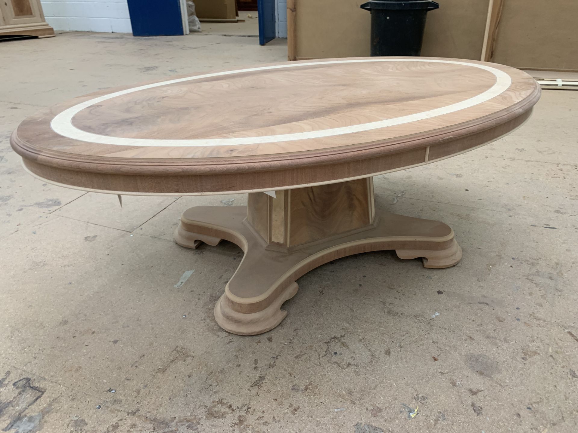 Oval Coffee Table, from the grandeur range finished in Mahogany, requires finishing/polishing. - Image 3 of 5