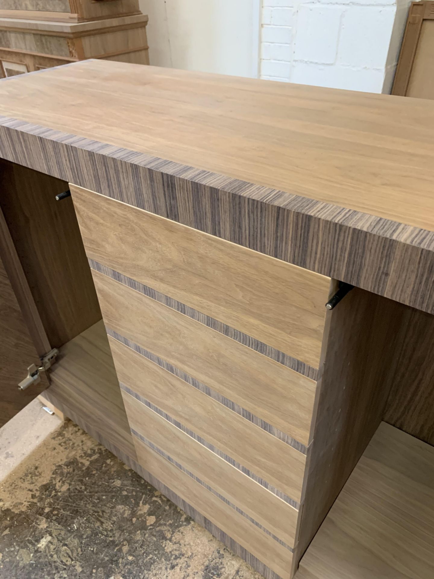 Walnut finish Sideboard, a contemporary one-off prototype design with push-open cupboards, length - Image 3 of 4