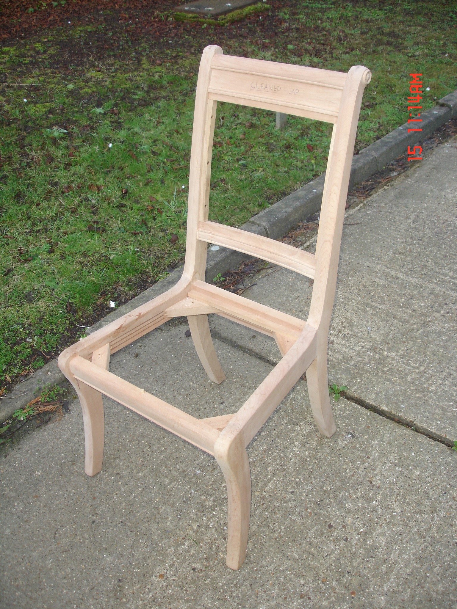 Dining Chair, from the "Trafalgar Cherry" range, requires finishing/polishing, RRP when finished £