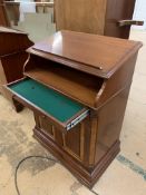 Reception Console/Display Counter, height approx 3'6, in mahogany finish.