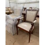 Pair of upholstered Carver Chairs, model number C22M6, RRP 1784