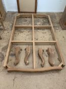 Large decorative carved Coffee Table Frame and Legs, approx 6' x 4', requires finishing/polishing (