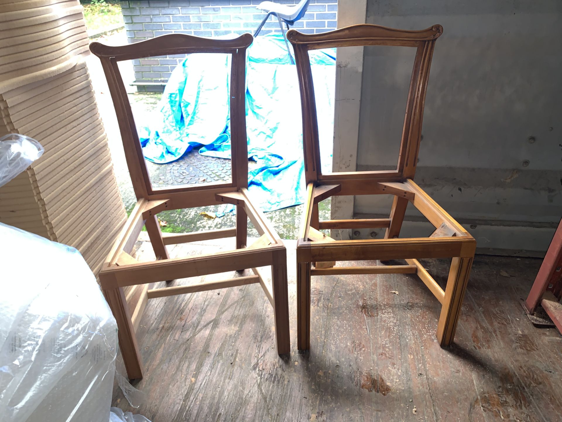 two various Chair Frames, require finishing/polishing.