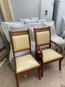 Set of Ten Dining Chairs comprising 8 chairs and 2 carvers, in mahogany finish, model no T285M4. RRP