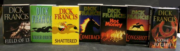 DICK FRANCIS: 7 titles: all signed: HOT MONEY, London, 1987, 1st edition, original cloth, dust