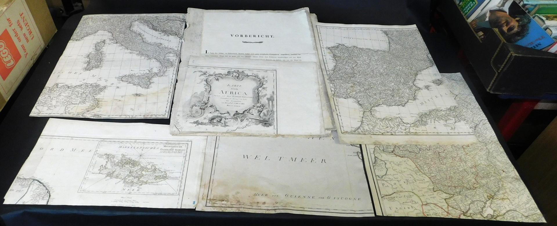 Packet of 20+ assorted engraved maps, mainly large scale from plans, ANTON SCHRAEMBL: ALLGEMEINER