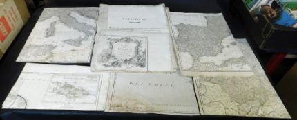 Packet of 20+ assorted engraved maps, mainly large scale from plans, ANTON SCHRAEMBL: ALLGEMEINER