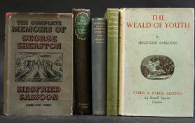 SIEGFRIED SASSOON: 5 titles: MEMOIRS OF AN INFANTRY OFFICER, London, Faber & Faber, 1930, 1st