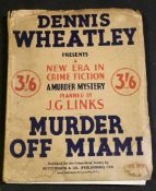DENNIS WHEATLEY: MURDER OFF MIAMI, Hutchinson, [1936], 1st edition, Crime Dossier, 4to, original