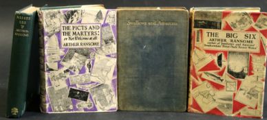 ARTHUR RANSOME: 4 titles: SWALLOWS AND AMAZONS, London, Jonathan Cape, 1930, 1st edition, original