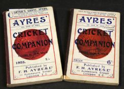 Two copies of Ayres Cricket Companion for 1915 and 1925 respectively (2). Estimate £40-60