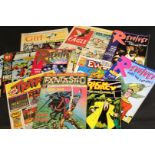 Packet: assorted comics comprising EAGLE, 1950 No 1; GIRL 1951 No 1; MARVEL SUPERHEROES SECRET