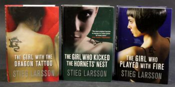 STIG LARSSON: 3 titles: THE GIRL WITH THE DRAGON TATTOO, London, 2008, 1st edition, original