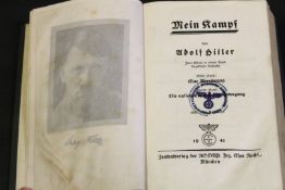 ADOLF HITLER: MEIN KAMPF, Munchen, Zentralverlag der NSDAP, 1941, port frontis, Third Reich rubber