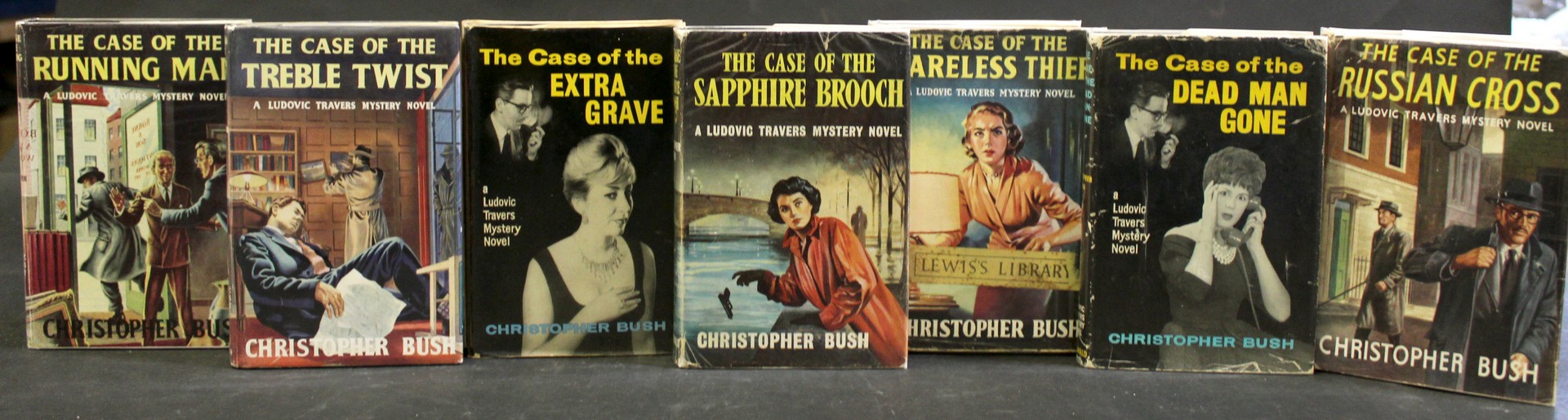 CHRISTOPHER BUSH: 7 titles: THE CASE OF THE RUSSIAN CROSS, London, MacDonald, 1957, 1st edition,