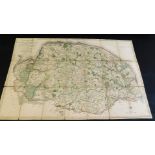 W FADEN (PUB): TOPOGRAPHICAL MAP OF THE COUNTY OF NORFOLK REDUCED TO A SCALE OF 2 STATUTE MILES TO