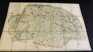 W FADEN (PUB): TOPOGRAPHICAL MAP OF THE COUNTY OF NORFOLK REDUCED TO A SCALE OF 2 STATUTE MILES TO