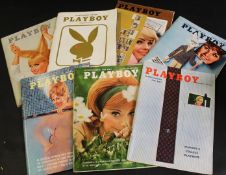Box: containing a quantity of Playboy maazines from 1960s onwards