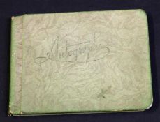 Autograph book containing various autographs, mainly actors and actresses from the mid-20th