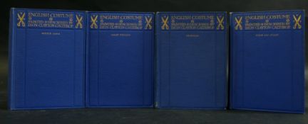 DION CLAYTON CALTHROP: ENGLISH COSTUME, London, Adam & Charles Black, 1906, 1st edition, 4 vols,