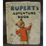 RUPERT'S ADVENTURE BOOK, [1940] annual, 4to, original pictorial boards worn