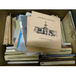 Large box: topographical interest, various pamphlets etc in predominantly card wraps