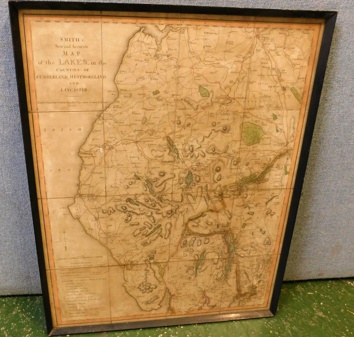 SMITH'S NEW AND ACCURATE MAP OF THE LAKES IN THE COUNTIES OF CUMBERLAND, WESTMORLAND AND