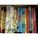 Box: assorted children's annuals, BEANO, DANDY, RUPERT, WARLORD etc