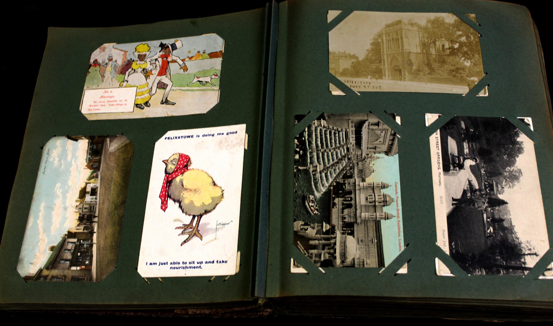 Postcard album containing approx 150 picture postcards, many with divided backs, including - Image 2 of 4