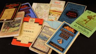 One box vintage folding maps and guides