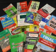Packet: programmes for FA Cup finals 1963, 1965, 1967 to 1970 + 8 other FA International matches