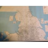 Box: approx 15 assorted railway maps and plans including Scotland, British Rail System map 2nd