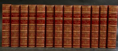 WILLIAM MAKEPEACE THACKERAY: THE WORKS, London, Smith Elder, 1902, 13 vols, half crimson morocco