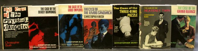 CHRISTOPHER BUSH: 7 titles: THE CASE OF THE THREE-RING PUZZLE, London, MacDonald, 1962, 1st edition,