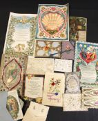 Packet: containing quantity of Victorian valentine and greetings cards (qty). Estimate £40-60