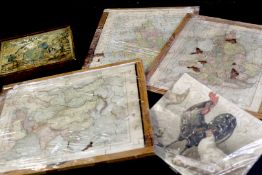 Box: containing various jigsaws in wooden frames. Estimate £30-40