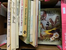 Box: bird books, Complete Illustrated Thorburn's Birds, Thorburn's Mammals, Nature Diary etc
