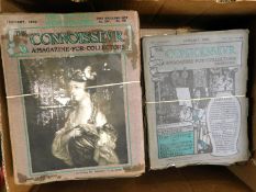 Box: Connoisseur magazines from January - December 1906, January - December 1907, 1908, 1909, 1910