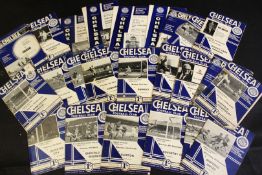 Extensive collection of approx 100 Chelsea FC football programmes from 1964 to 1973. Estimate £80-