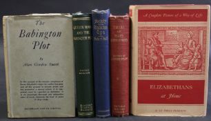 ALAN GORDON SMITH: THE BABINGTON PLOT, London, MacMillan, 1936, 1st edition, original cloth, dust