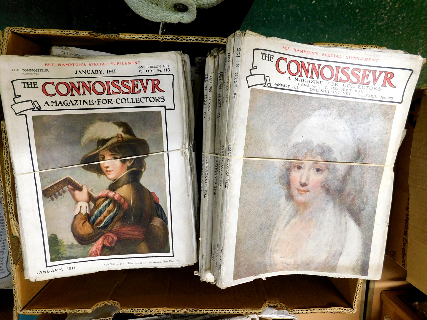 Box: Connoisseur magazine, Jan - Dec 1911, 1912, 1913, 1914, 1915 and 1916, 2 copies Nov and Dec