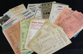 Railway interest: approx 90 hand bills from the 1940s to 1960s advertising British Rail and Southern