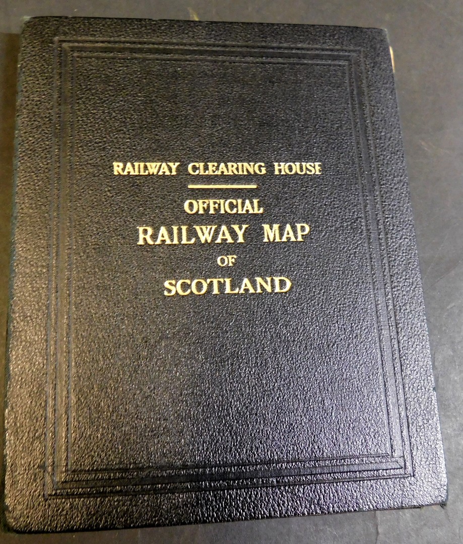 J & W EMSLIE: OFFICIAL RAILWAY MAP OF SCOTLAND, London, The Railway Clearing House 1927, folding - Image 3 of 3