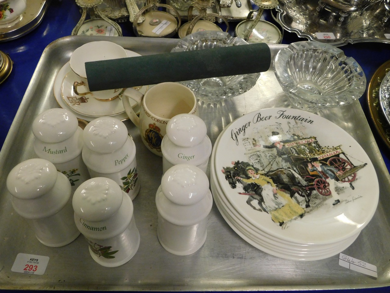 MIXED LOT CONTAINING STORAGE JARS, COLLECTORS PLATES ETC