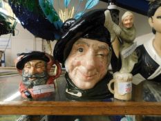 ROYAL DOULTON TOBY JUG TAM O'SHANTER TOGETHER WITH A FURTHER SMALLER EXAMPLE OF FALSTAFF (2)